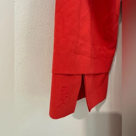 NWT Betabrand Red Umoreil Faux Wrap Tie Waist 3/4 Sleeve Dress - Picture 5 of 6